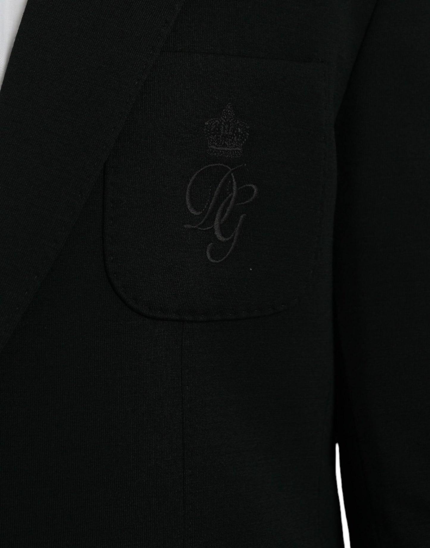 Dolce &amp; Gabbana Black Wool Coat Single Breasted with Notch Blazer