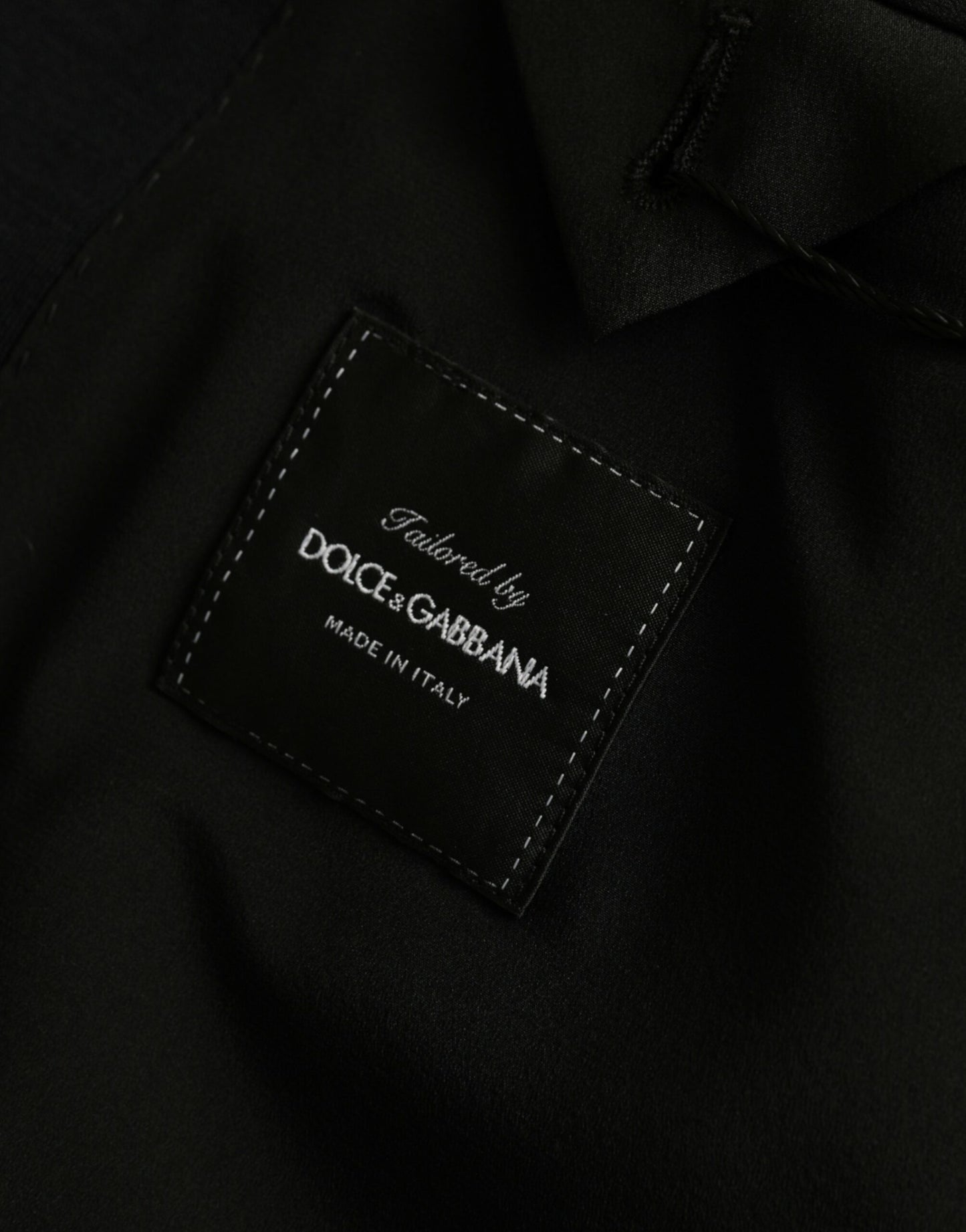 Dolce &amp; Gabbana Black Wool Coat Single Breasted with Notch Blazer