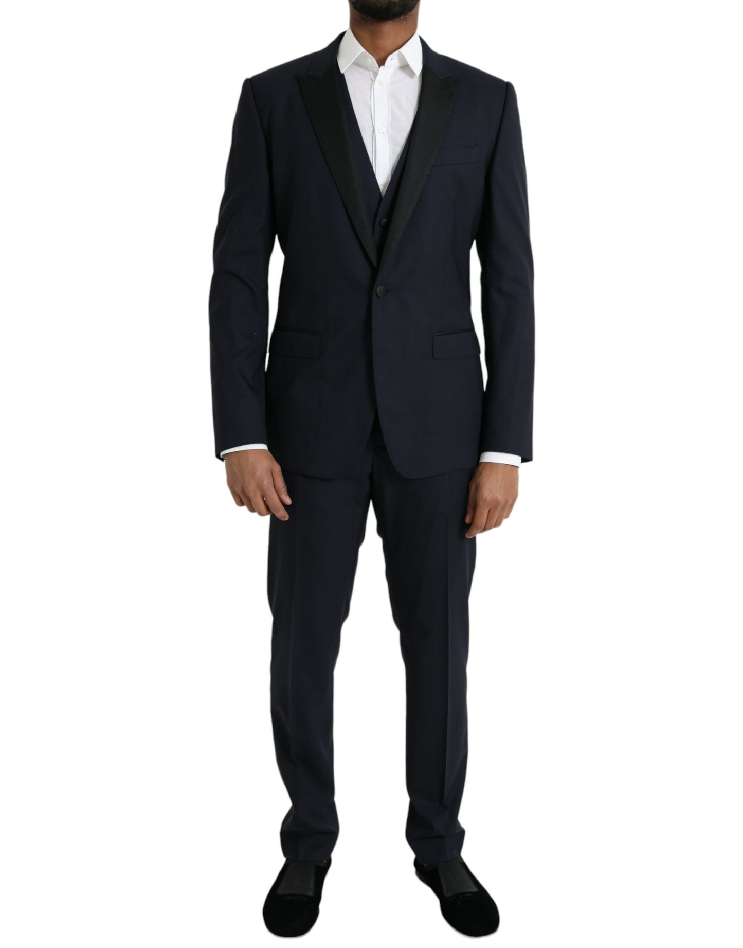 Dolce &amp; Gabbana Dark Blue MARTINI Wool Suit Formal 3 Piece