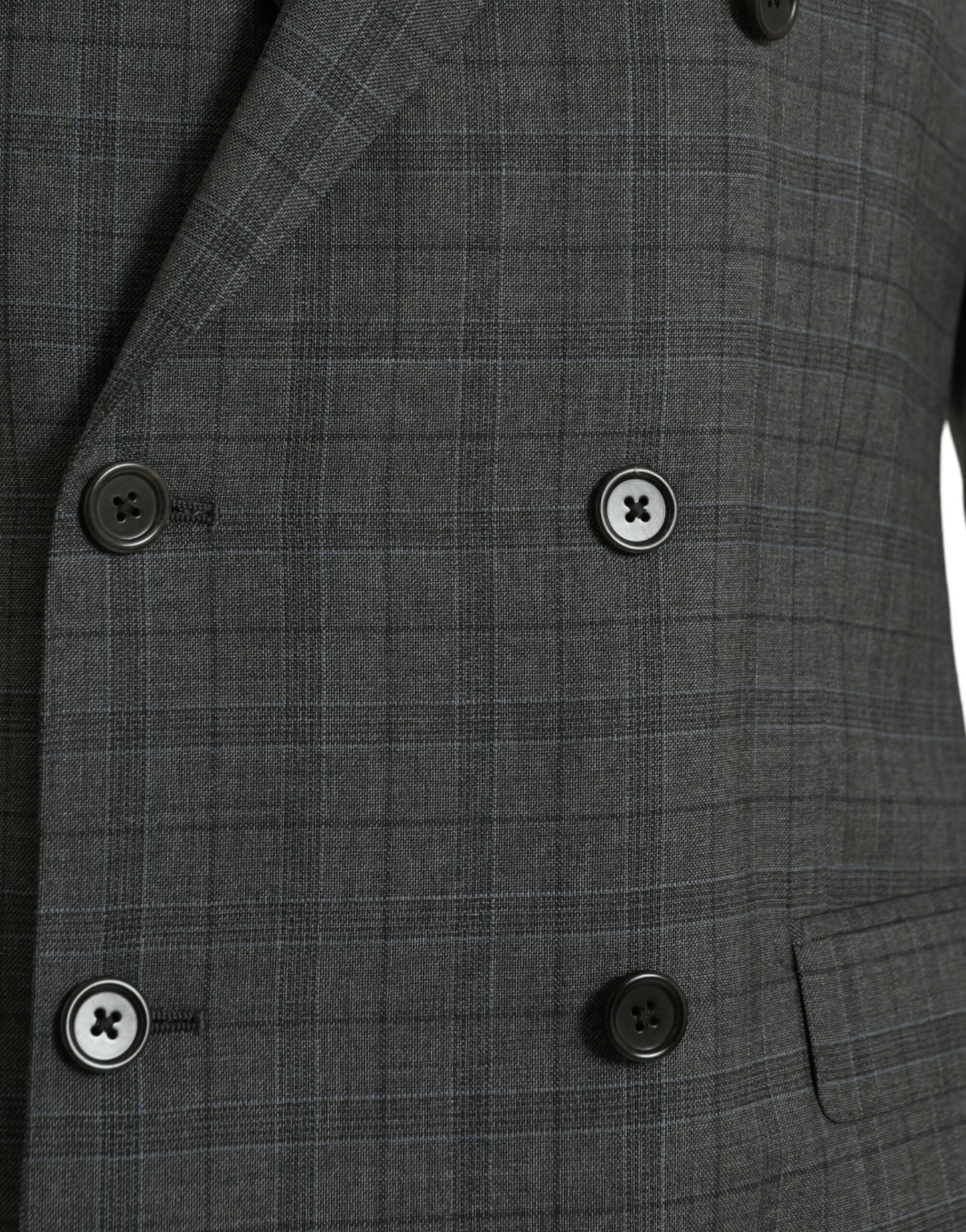 Dolce &amp; Gabbana Grey Checked Wool Suit MARTINI Formal 2 Piece Suit