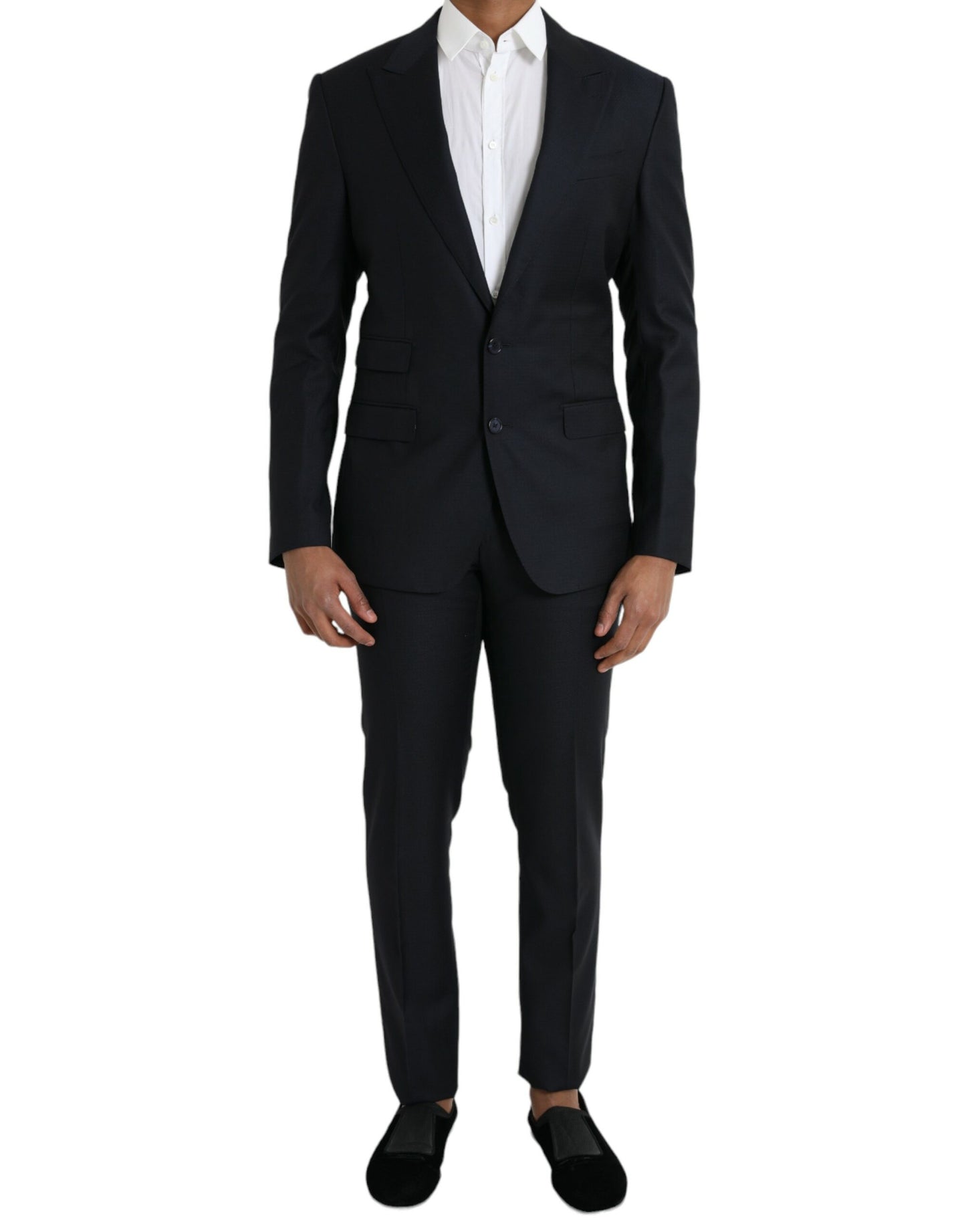 Dolce &amp; Gabbana Dark Blue Wool Suit NAPOLI Formal 2 Piece Suit