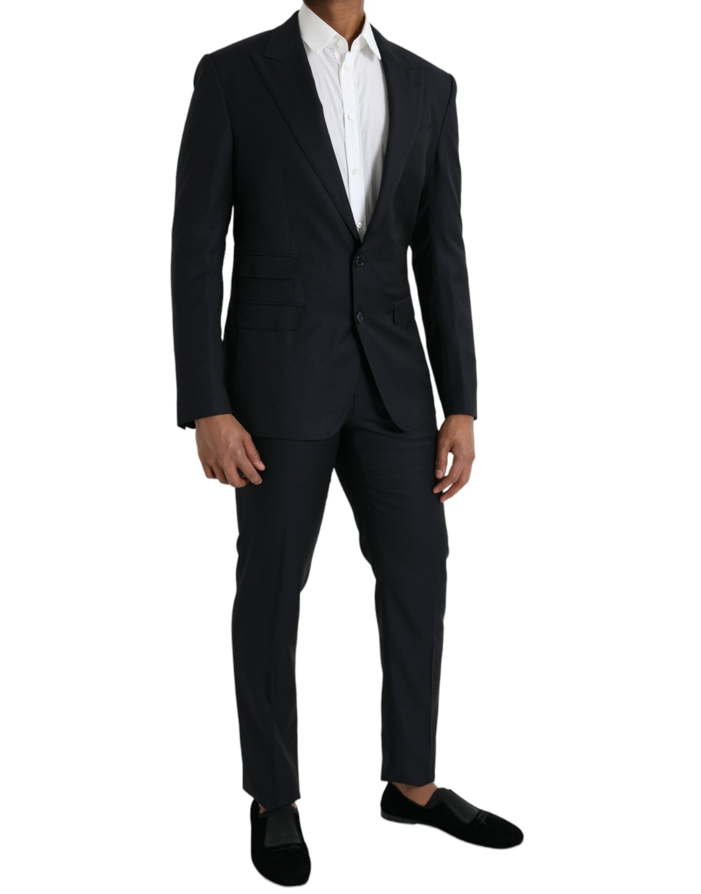 Dolce &amp; Gabbana Dark Blue Wool Suit NAPOLI Formal 2 Piece Suit