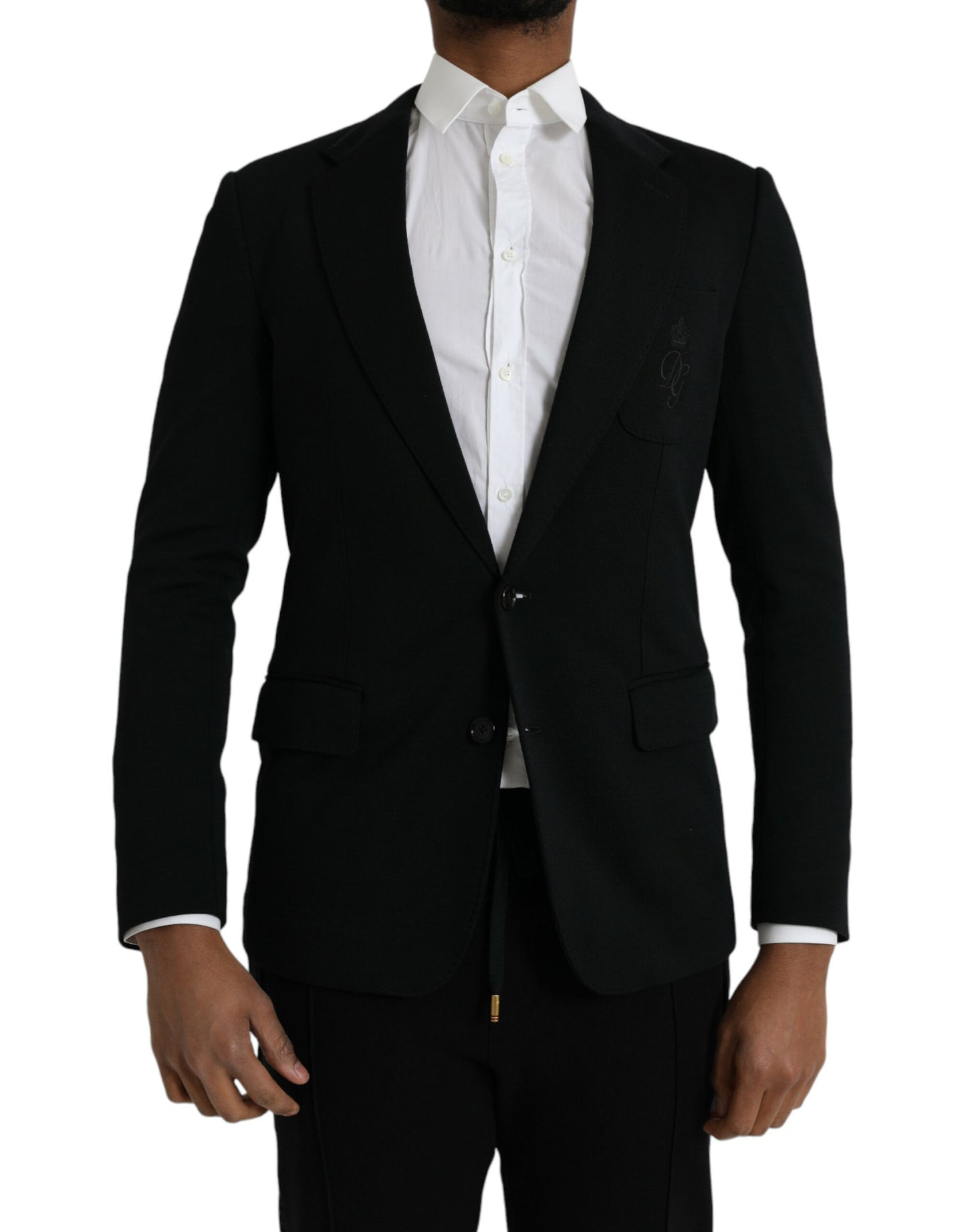 Dolce &amp; Gabbana Black Single-Breasted Wool Suit (2 Pieces)