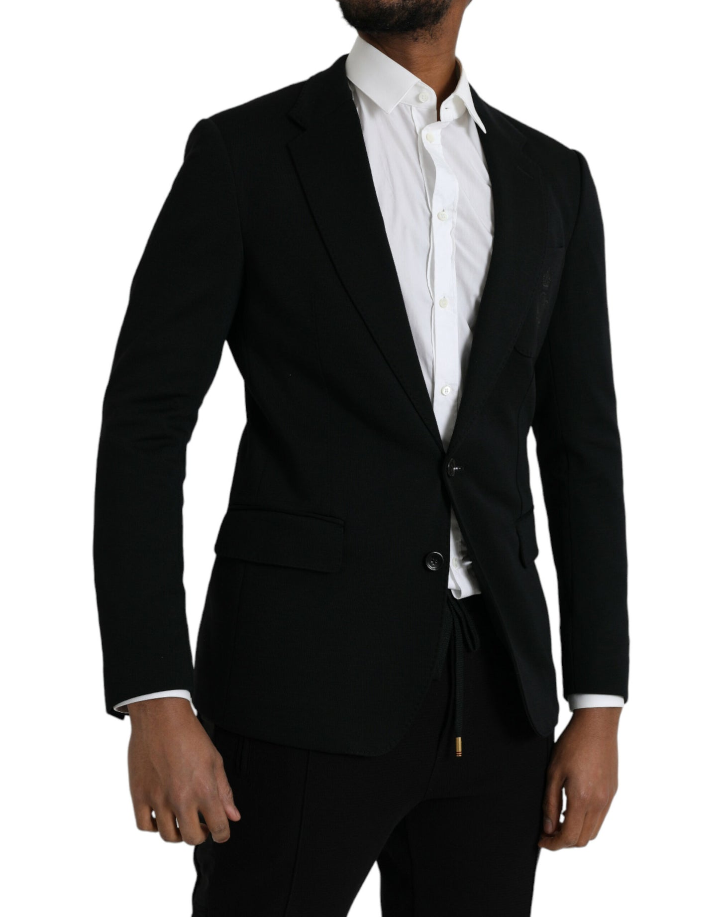 Dolce &amp; Gabbana Black Single-Breasted Wool Suit (2 Pieces)