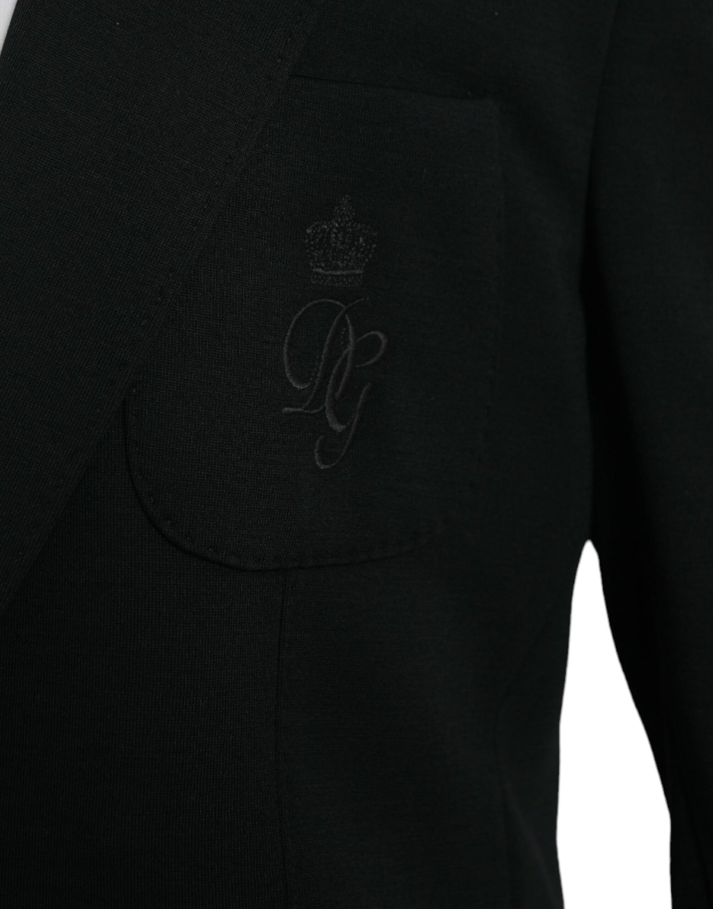 Dolce &amp; Gabbana Black Single Breasted Wool Coat Blazer