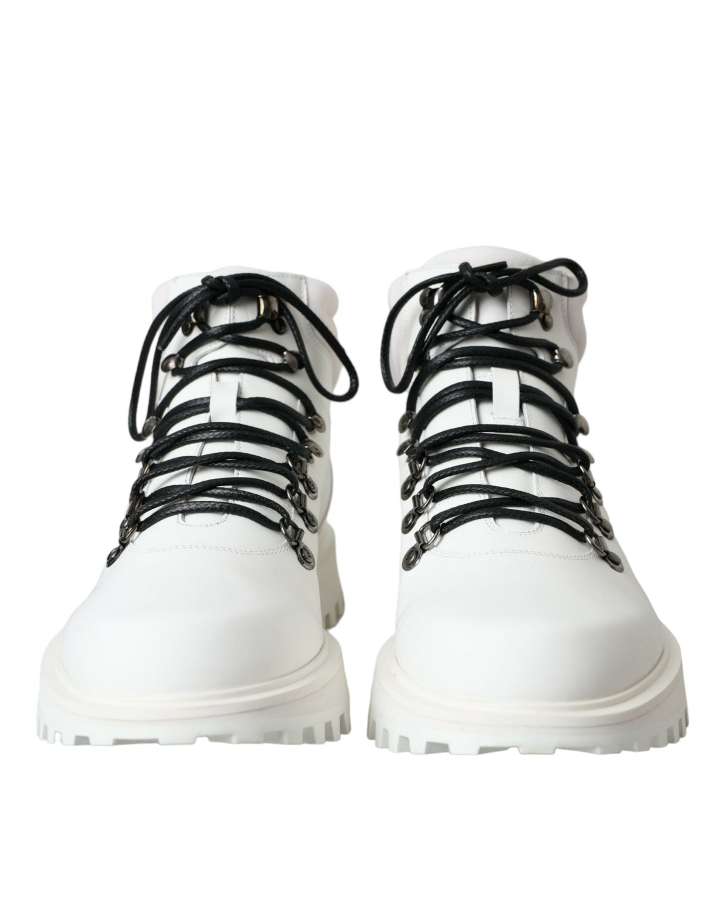 Dolce &amp; Gabbana White Vulcano Trekking Men's Boots Shoes