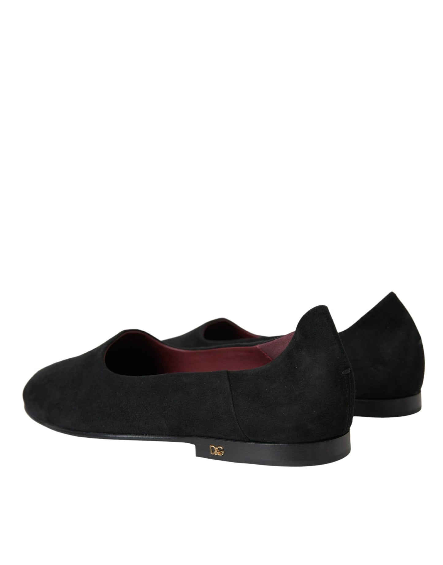 Dolce &amp; Gabbana Black Suede Loafers Formal Dress Slip On Shoes