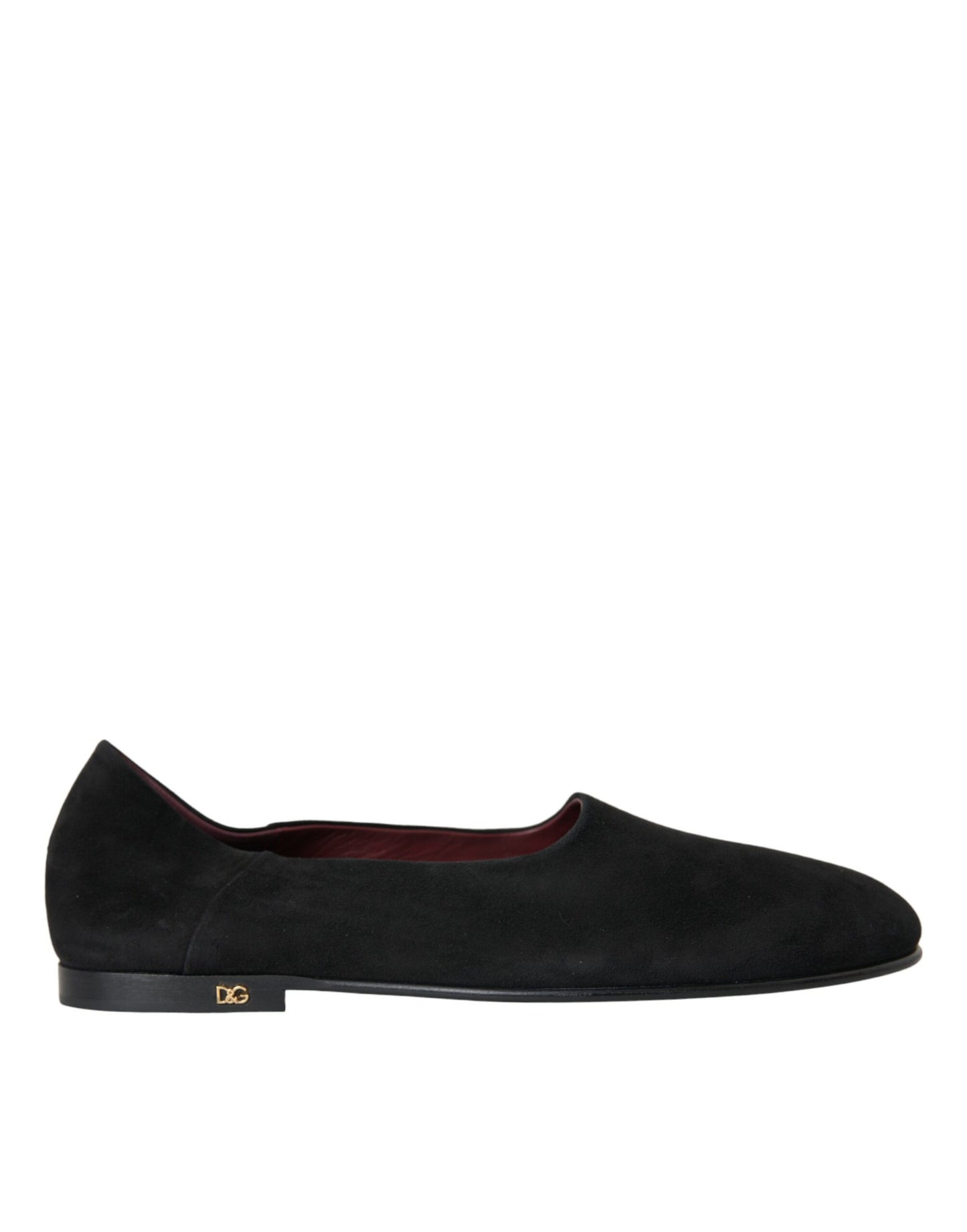 Dolce &amp; Gabbana Black Suede Loafers Formal Dress Slip On Shoes