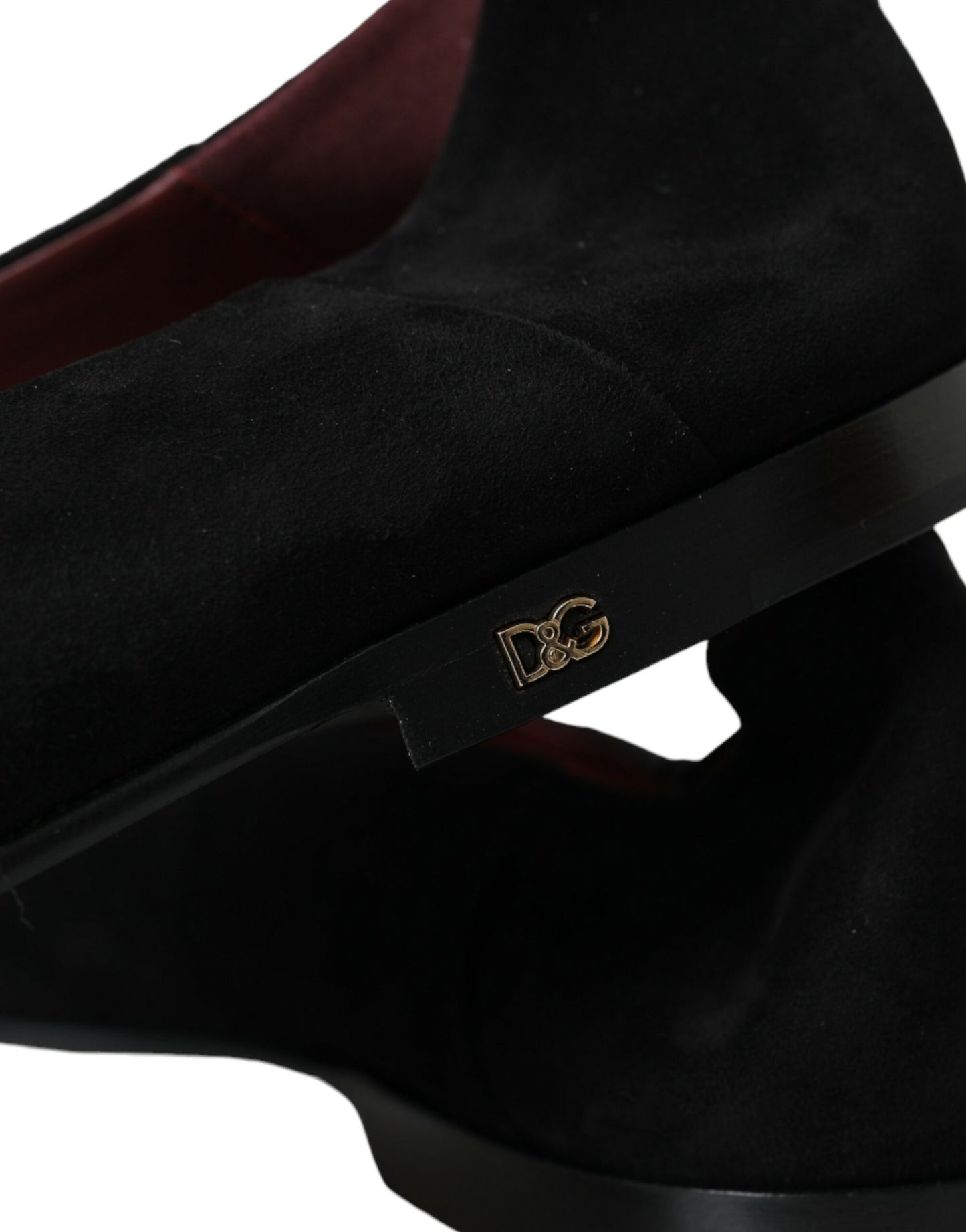 Dolce &amp; Gabbana Black Suede Loafers Formal Dress Slip On Shoes