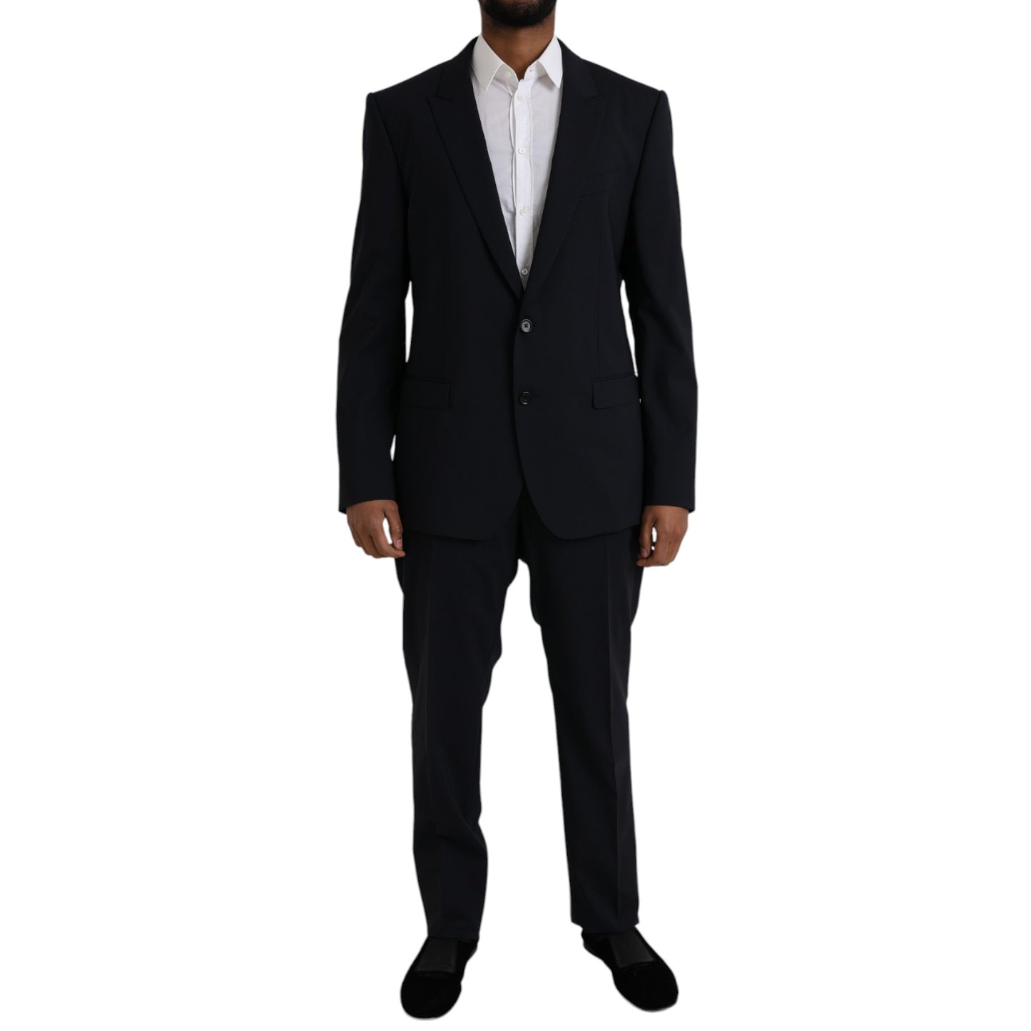 Dolce &amp; Gabbana Blue MARTINI Wool Formal 2-Piece Suit