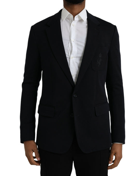 Dolce &amp; Gabbana Black Single Breasted Wool Coat Blazer