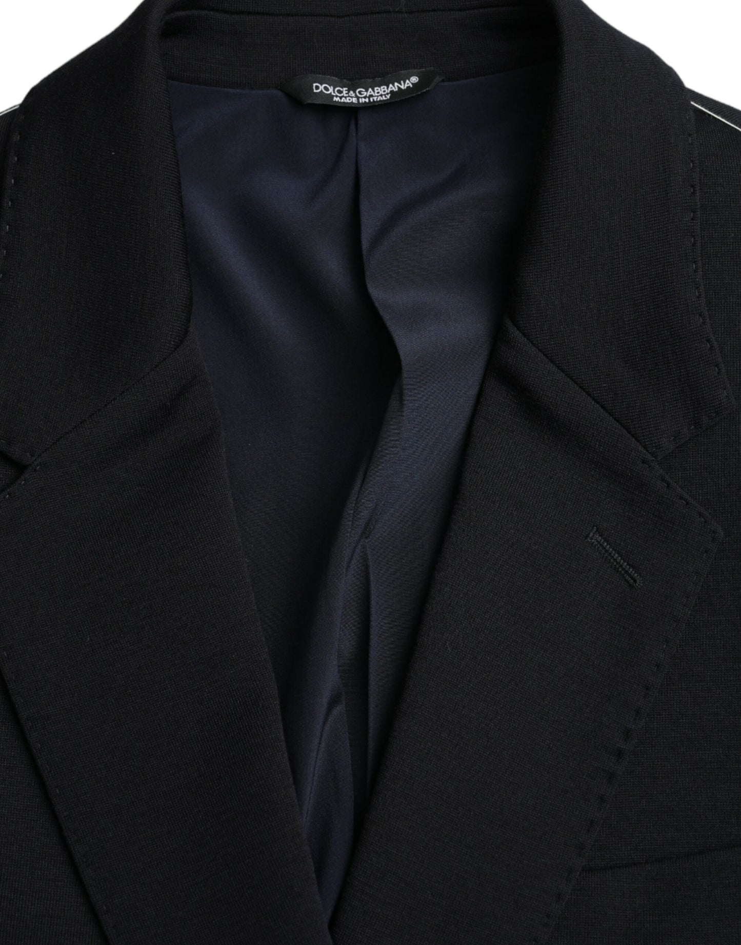 Dolce &amp; Gabbana Black Single Breasted Wool Coat Blazer