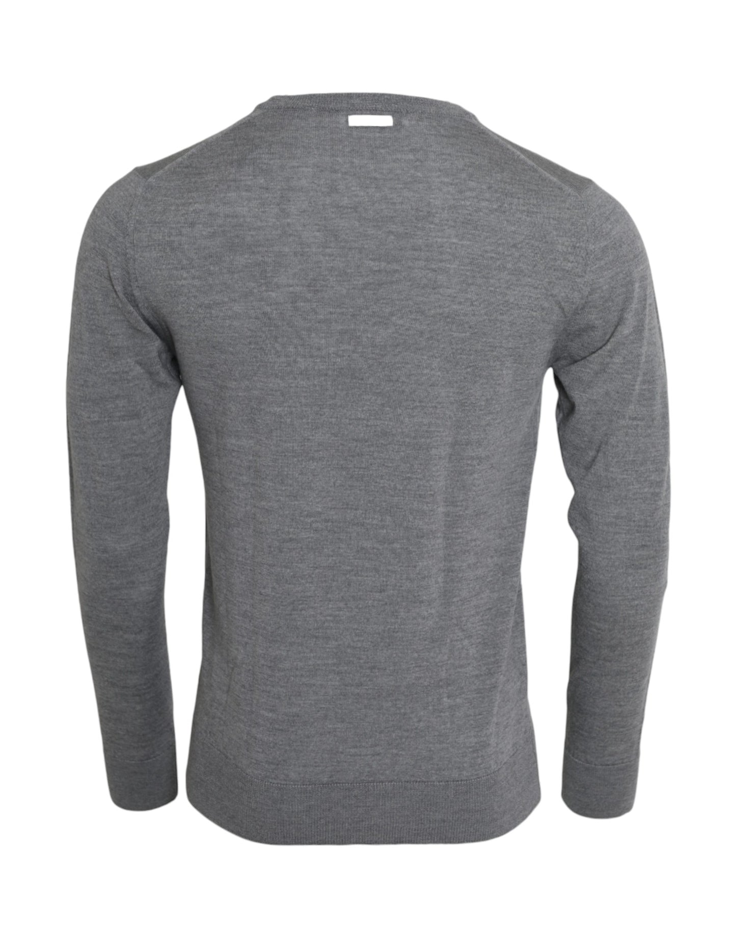 Dolce &amp; Gabbana Ash Grey Wool Crew Neck Sweater