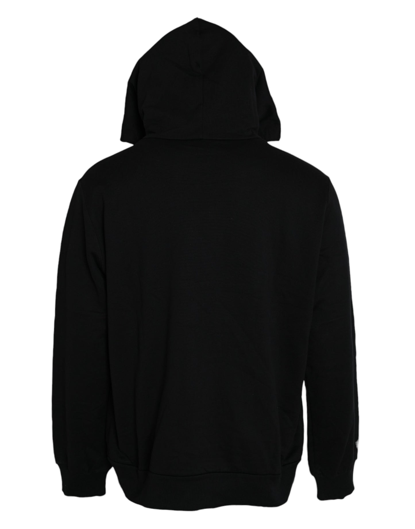 Dolce &amp; Gabbana Black Cotton Hooded Sweatshirt Pullover