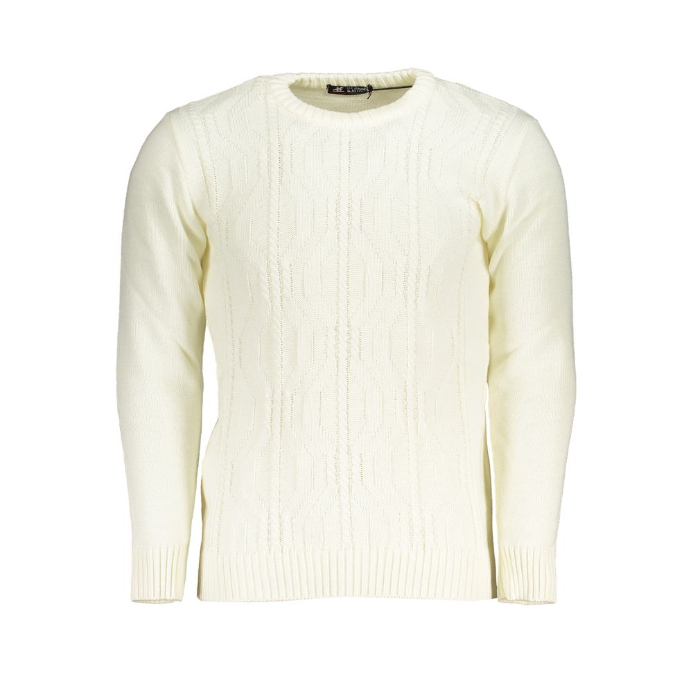 US Grand Polo White Fabric Sweater