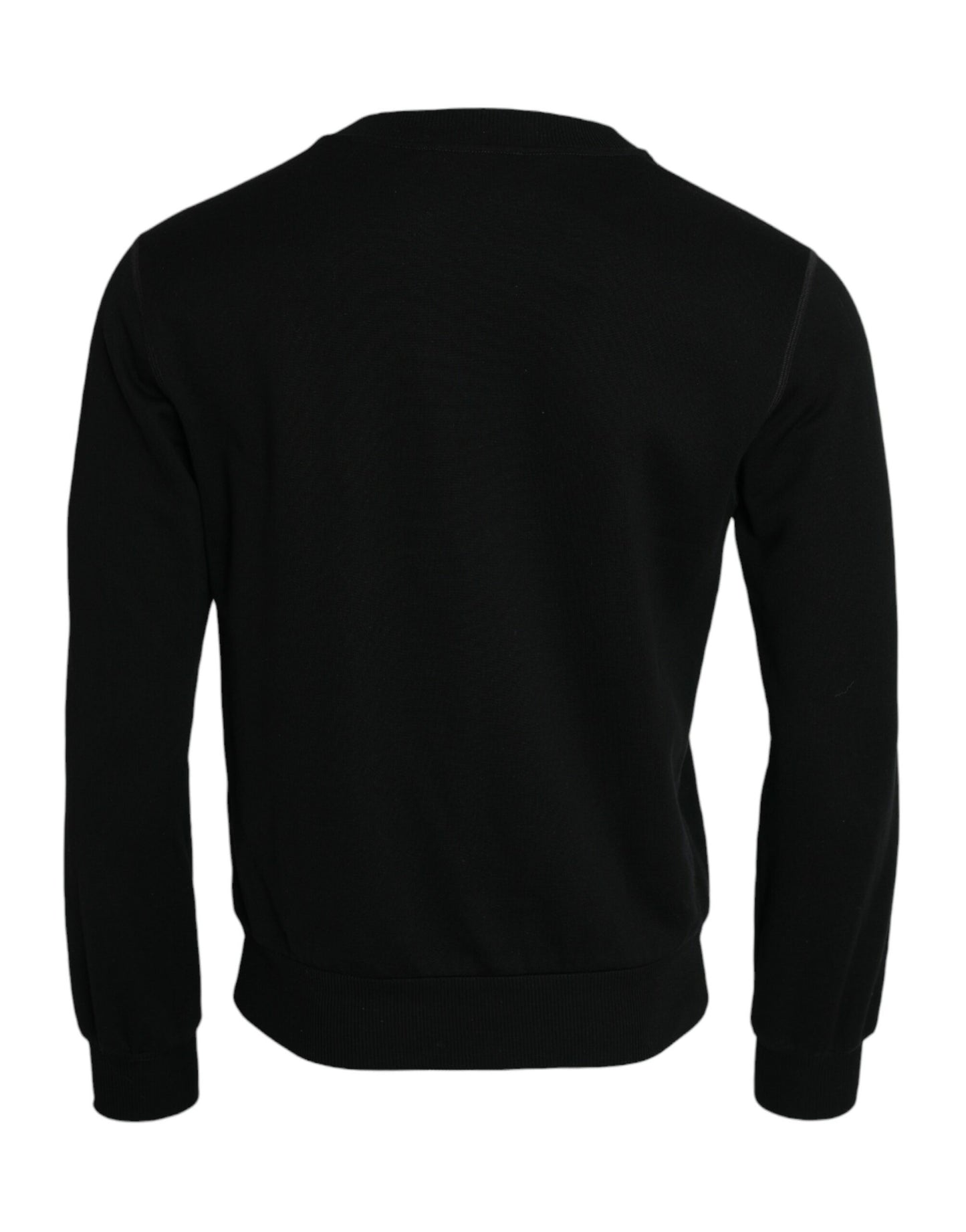 Dolce &amp; Gabbana Black Cotton Sweatshirt Long Sleeve Pullover