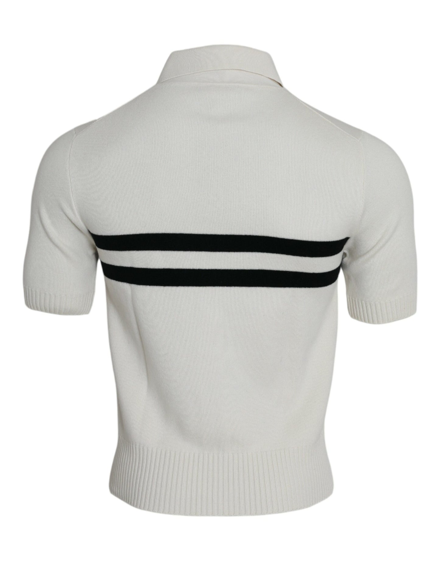 Dolce &amp; Gabbana White DG Logo Henley Collar Shirt T-Shirt