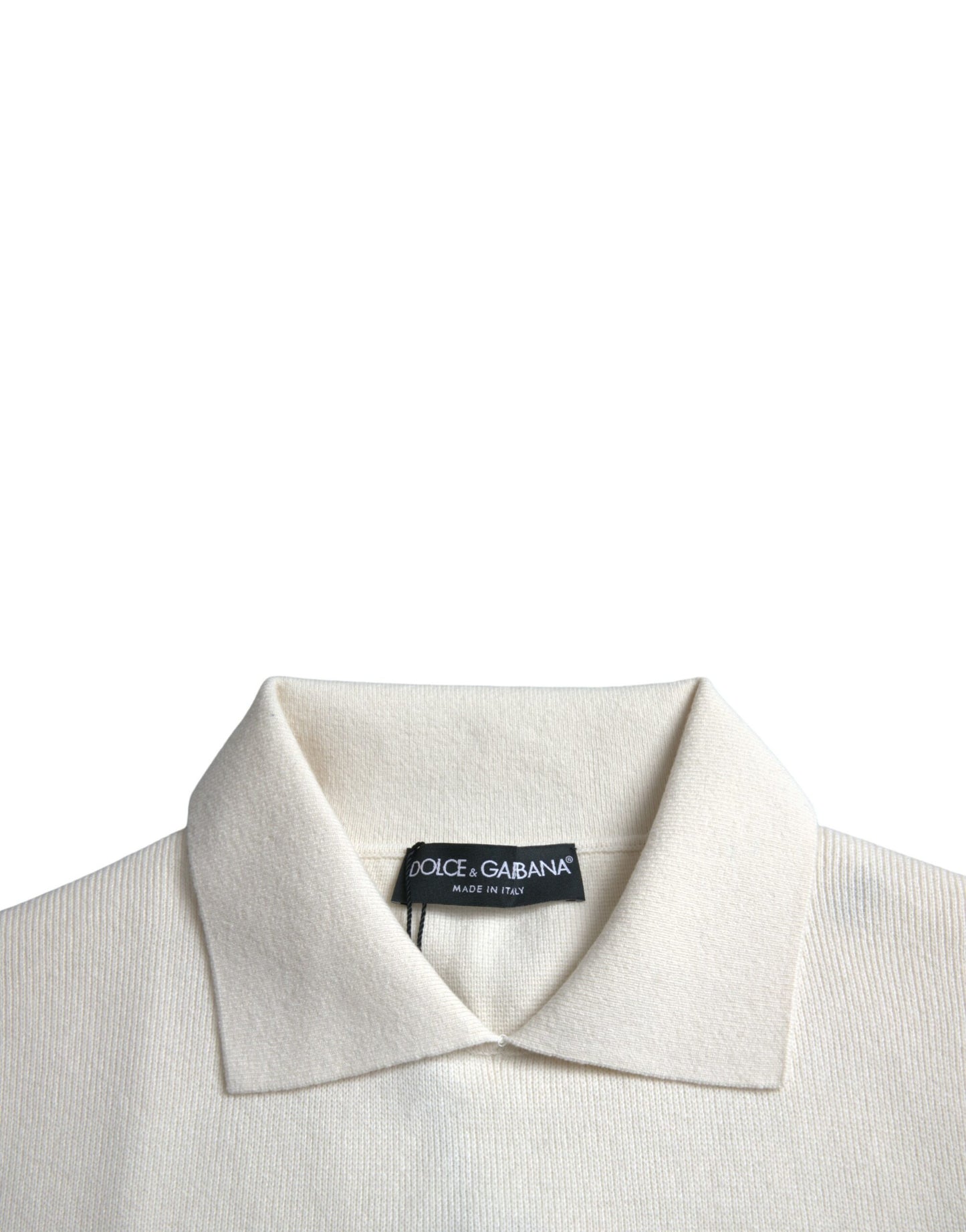 Dolce &amp; Gabbana White DG Logo Henley Collar Shirt T-Shirt