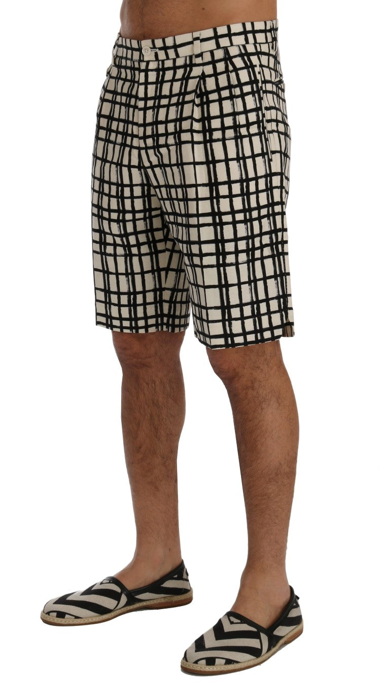 Dolce &amp; Gabbana Elegant Striped Cotton Linen Shorts