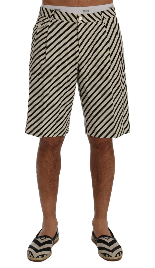 Dolce &amp; Gabbana Striped Hemp Casual Shorts