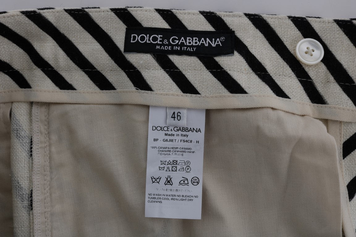 Dolce & Gabbana Gestreifte Hanf-Lässig-Shorts