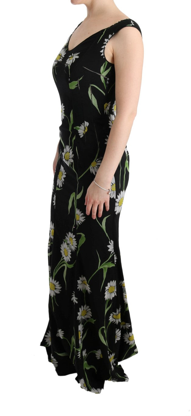 Dolce &amp; Gabbana sunflower print full length shift dress