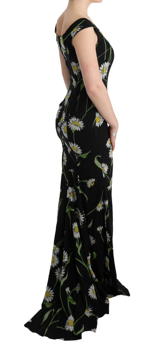 Dolce &amp; Gabbana sunflower print full length shift dress