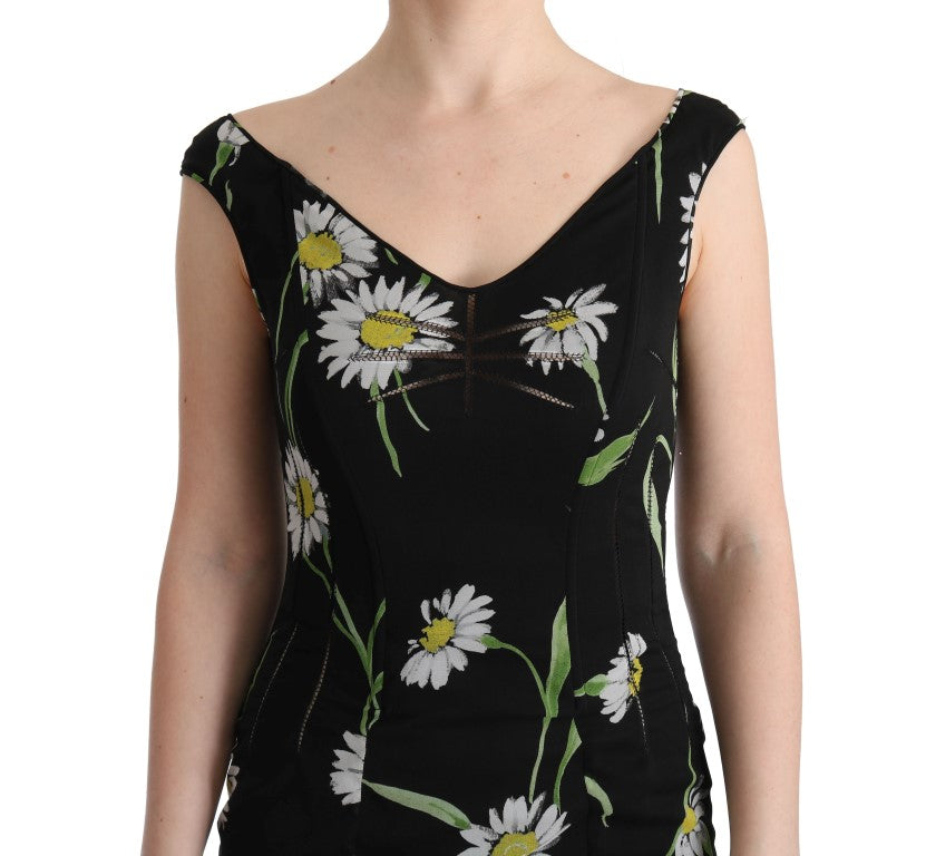 Dolce &amp; Gabbana sunflower print full length shift dress