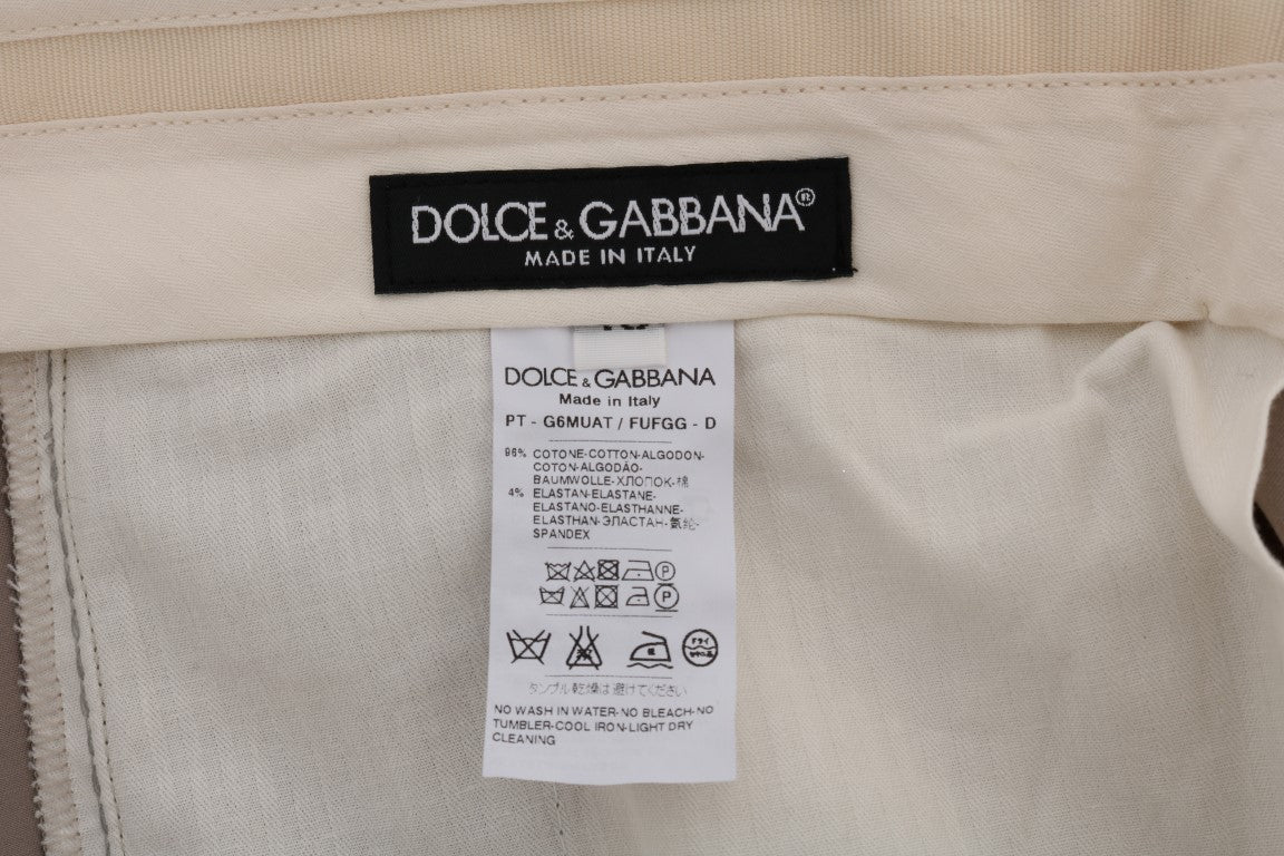 Dolce & Gabbana Schicke Beige Chinos Freizeithosen