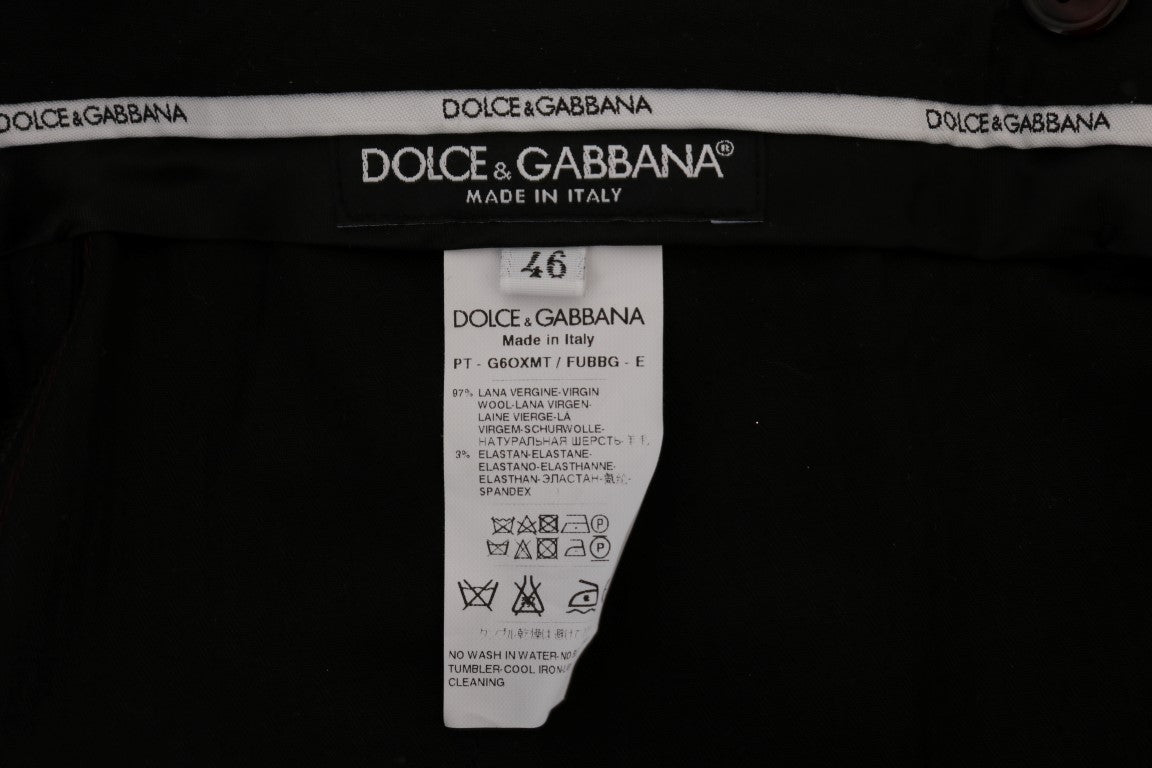 Dolce &amp; Gabbana Elegant slim fit formal trousers in purple