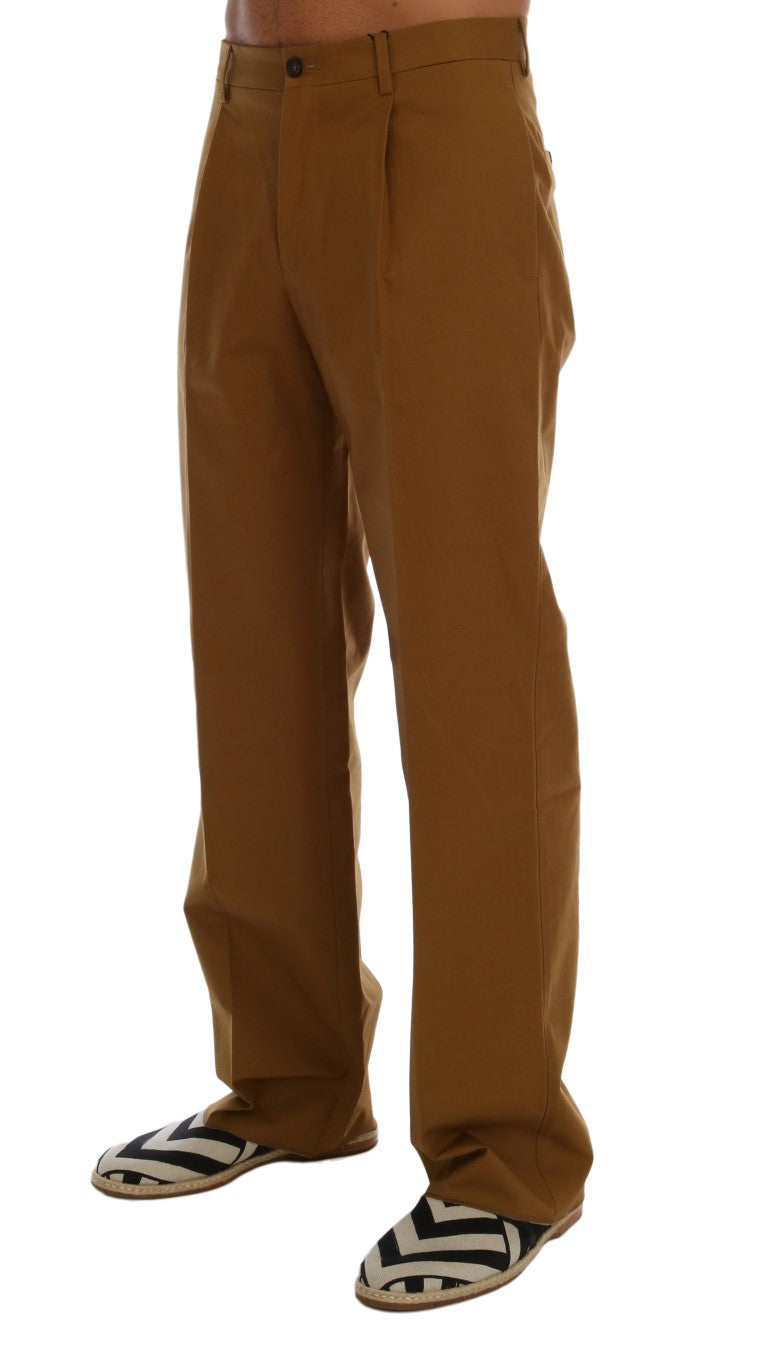 Dolce &amp; Gabbana Elegant Brown Formal Pants for Men