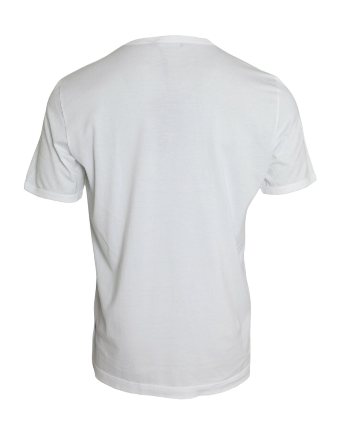 Dolce &amp; Gabbana White D&amp;G King Print Cotton Crew Neck T-Shirt