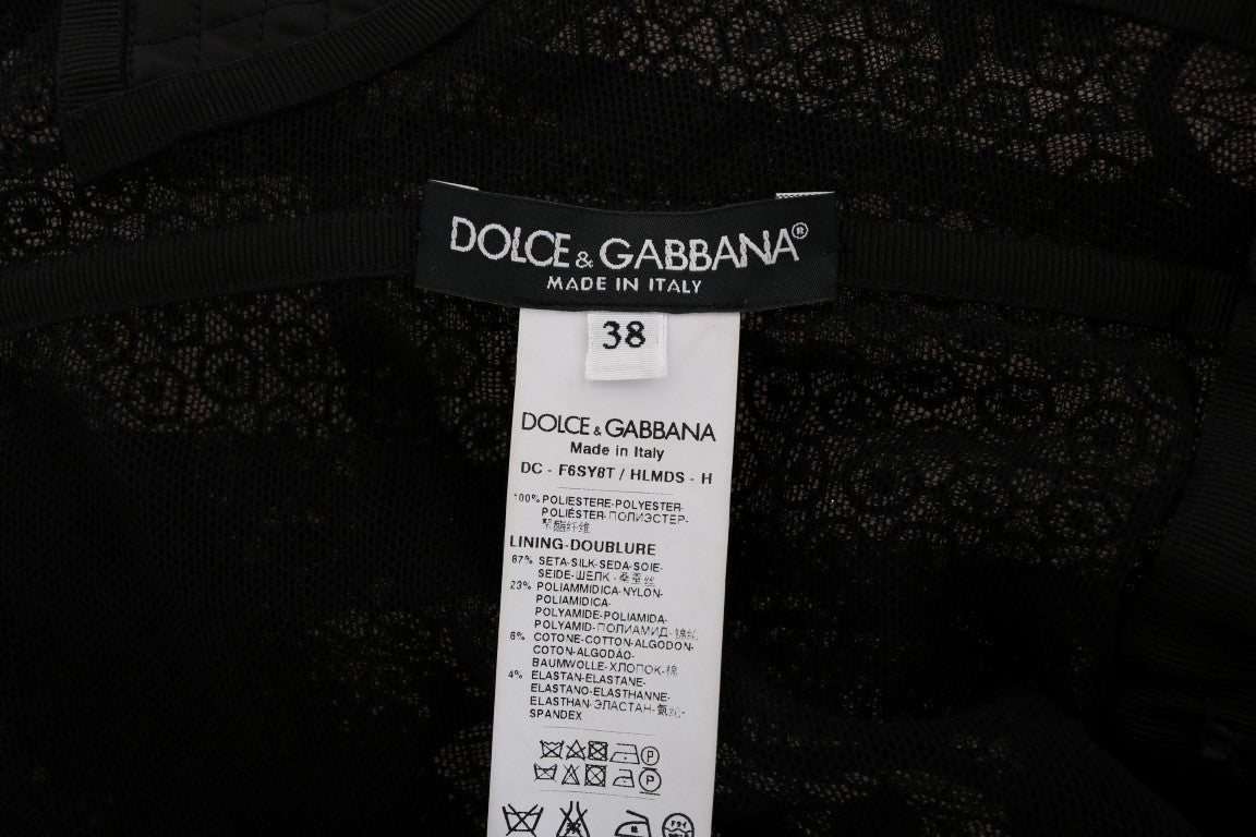 Dolce & Gabbana Elegantes schwarzes Etuikleid in voller Länge