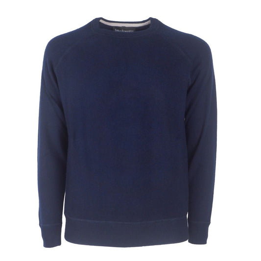 Emilio Romanelli Elegant dark blue cashmere sweater