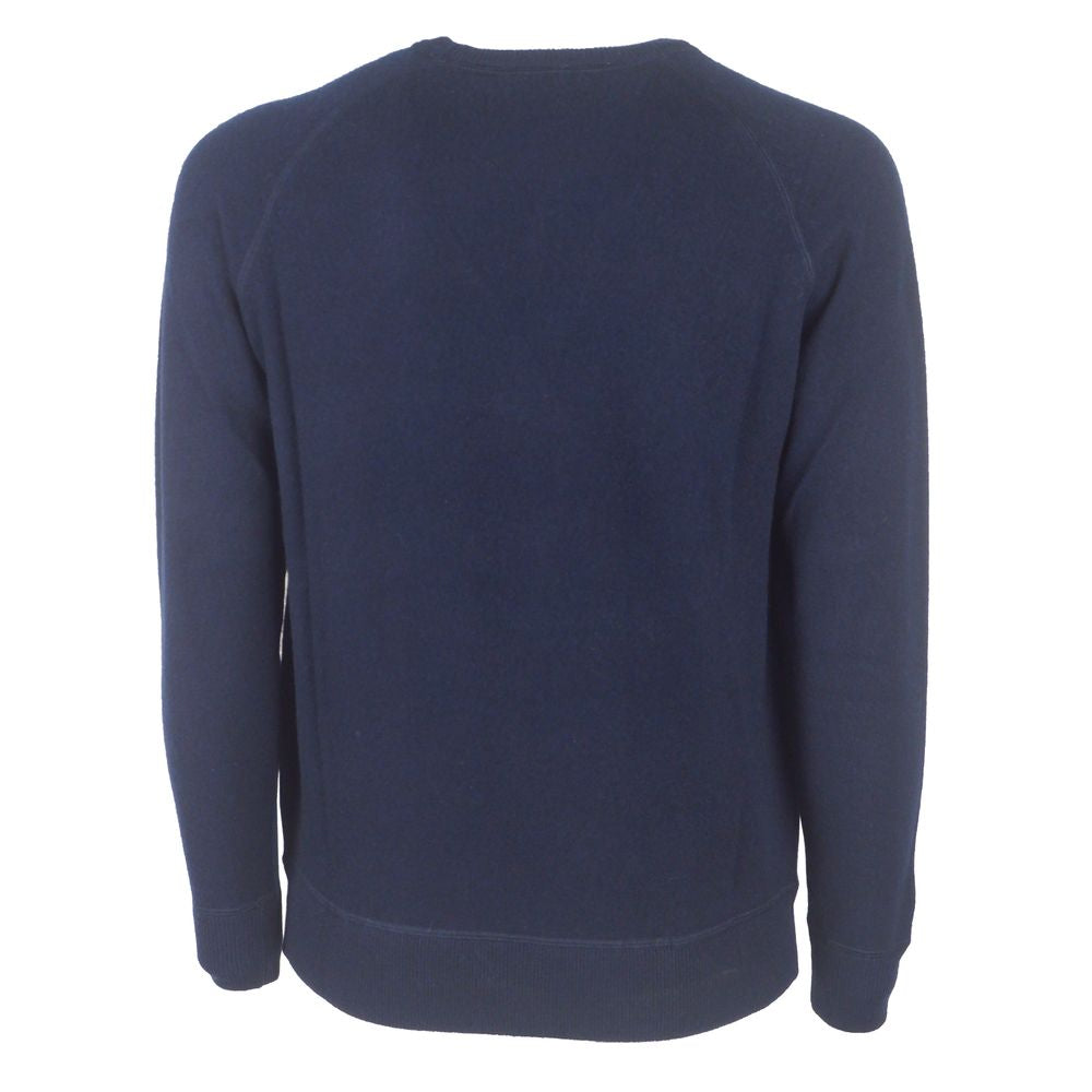 Emilio Romanelli Elegant dark blue cashmere sweater