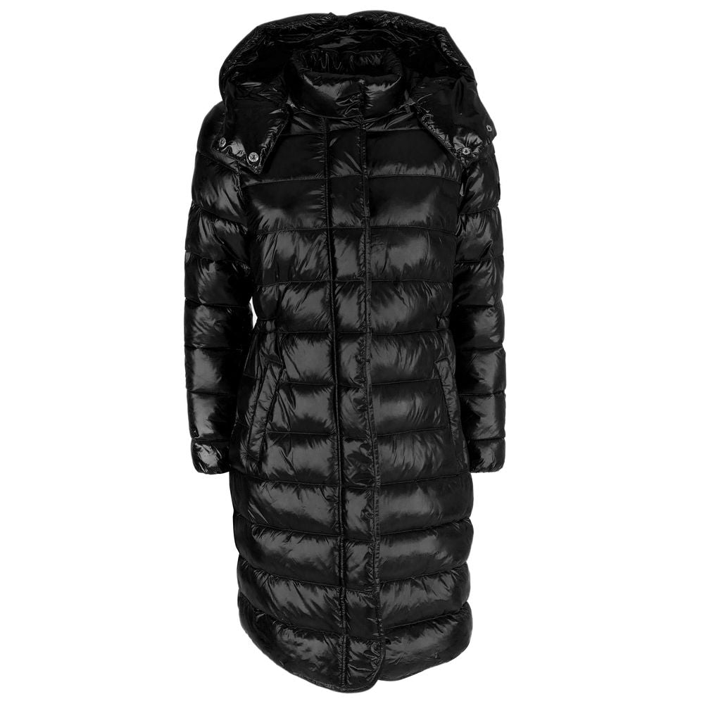 Yes Zee Elegant Long Hooded Down Jacket for Women