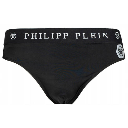 Philipp Plein Chic Black Nylon Men's Designer Swim Briefs