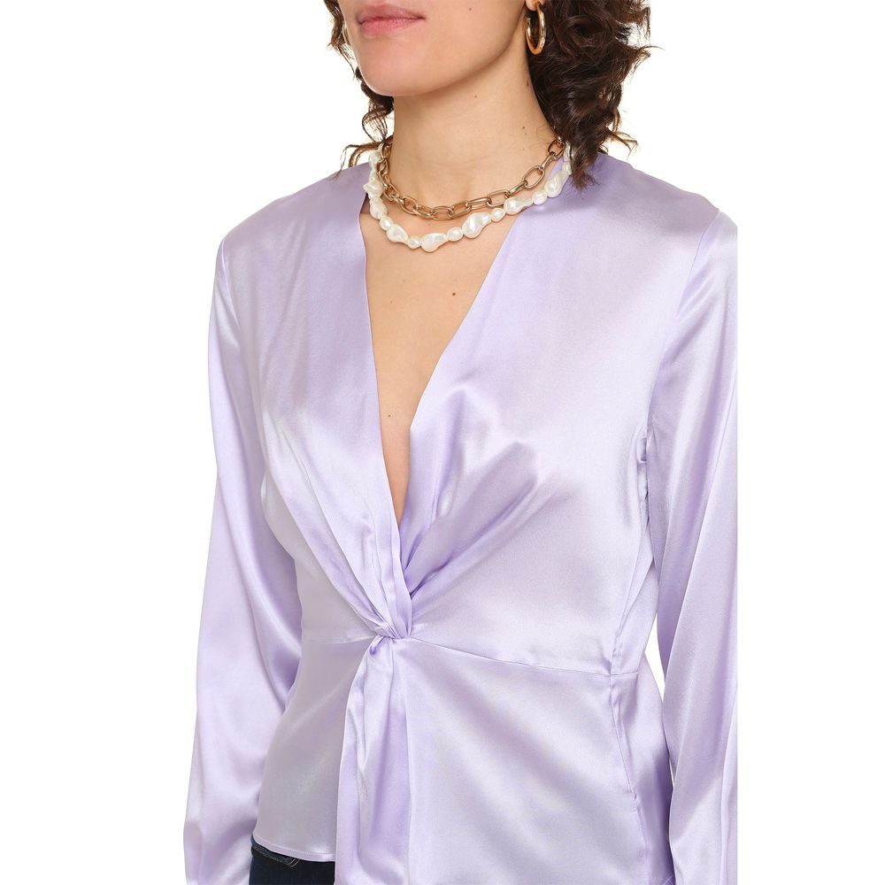 PINKO lilac silk blouse Elegance