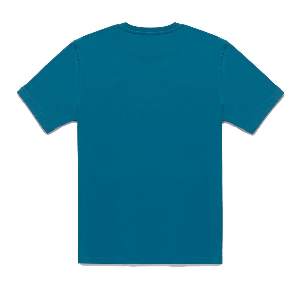 Refrigiwear Schickes hellblaues Baumwoll-T-Shirt mit Logo auf der Brust