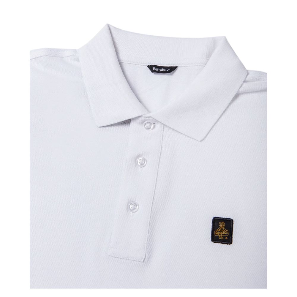 Refrigiwear Elegant white polo with embroidered logo