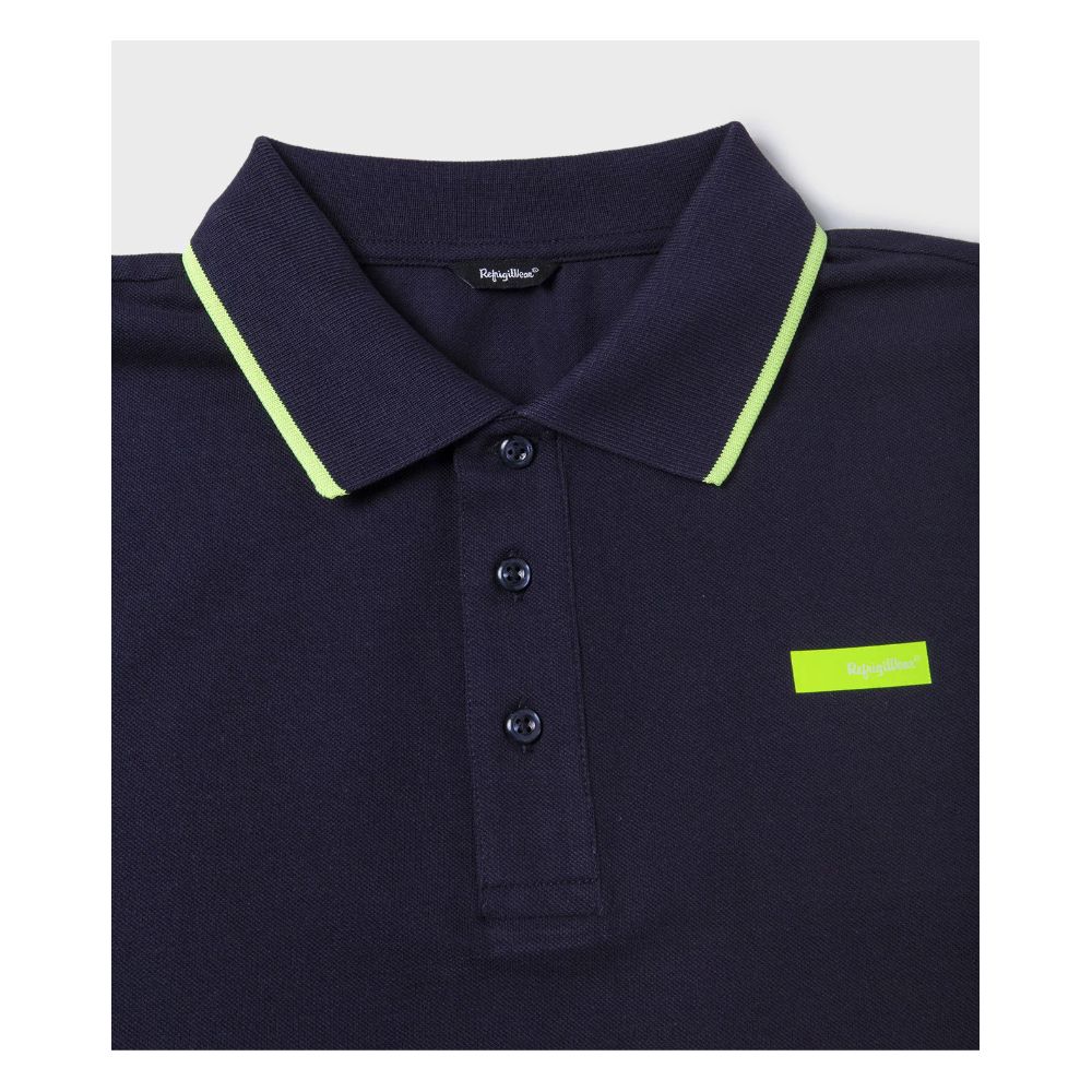 Refrigiwear Elegant cotton polo shirt with contrasting accents