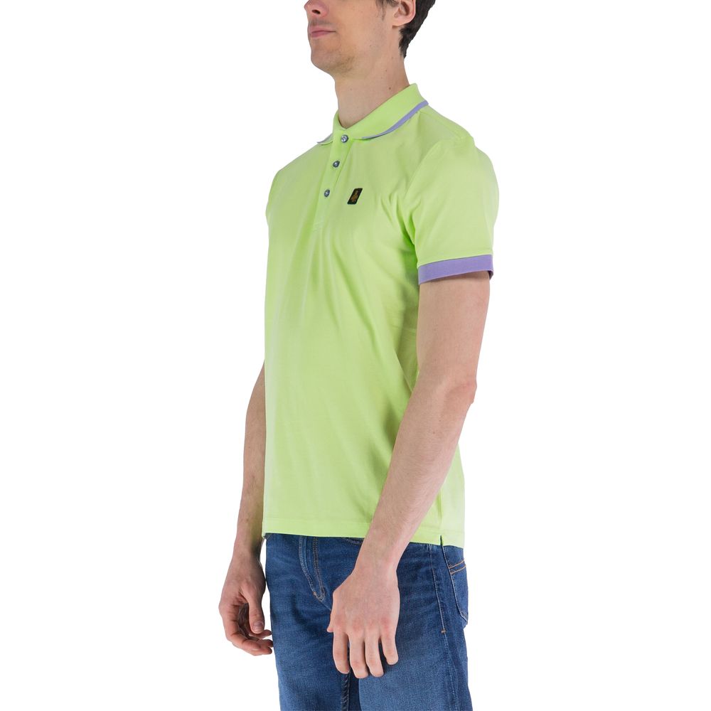 Refrigiwear cotton polo shirt with contrast collar