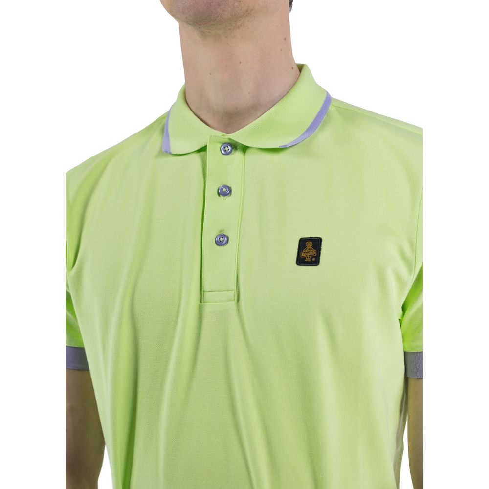 Refrigiwear cotton polo shirt with contrast collar