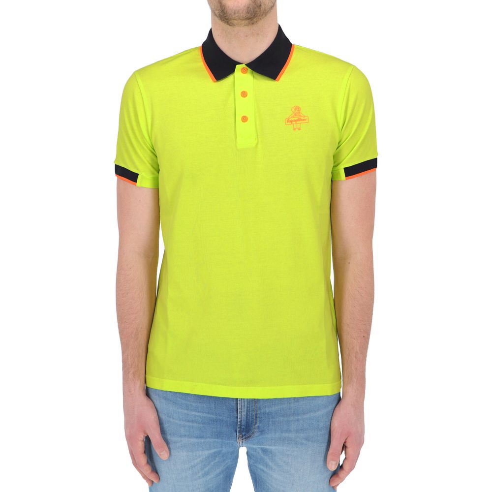 Refrigiwear Sunny yellow cotton polo with contrasting accents