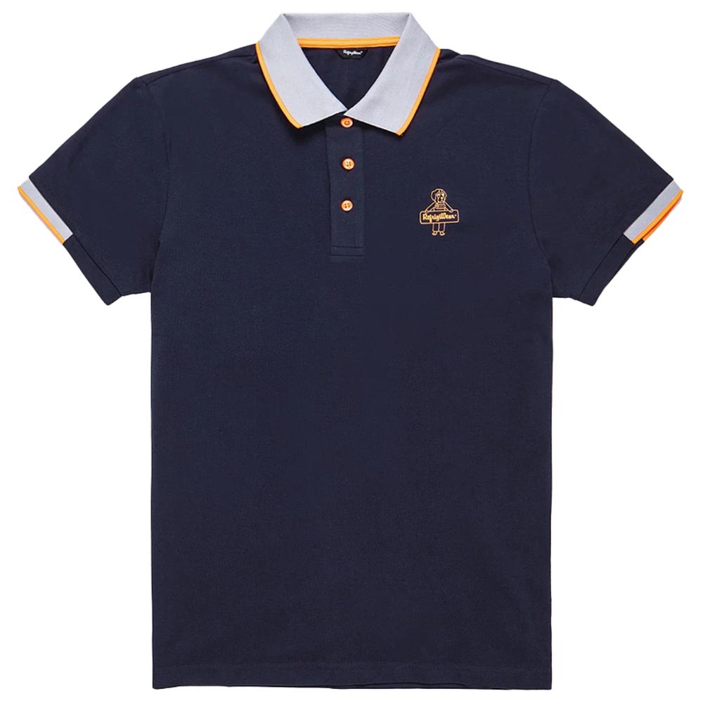 Refrigiwear Chic cotton polo with contrast collar