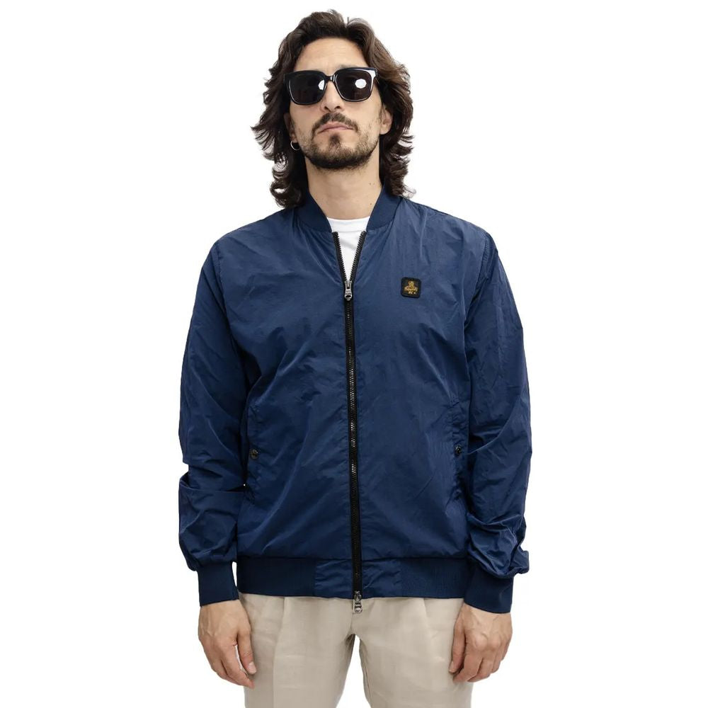 Refrigiwear Raised Casual Blue Bomber Jacket