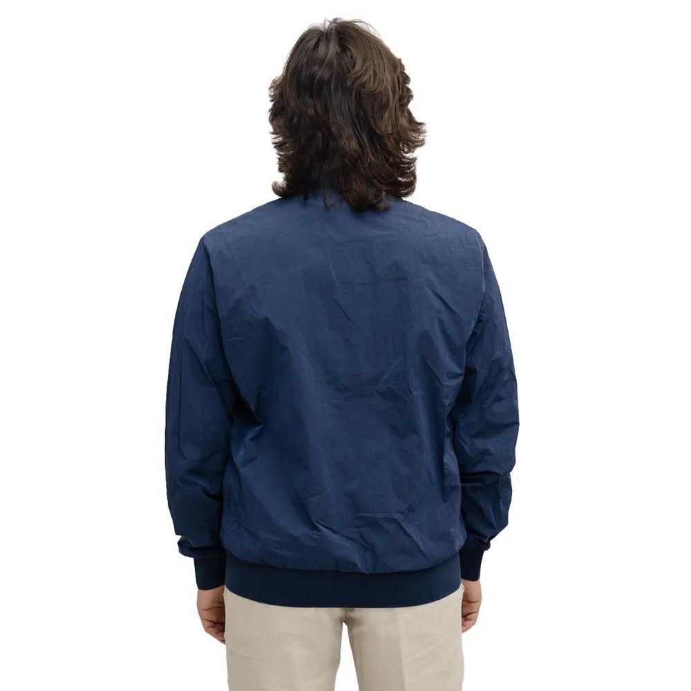 Refrigiwear Raised Casual Blue Bomber Jacket