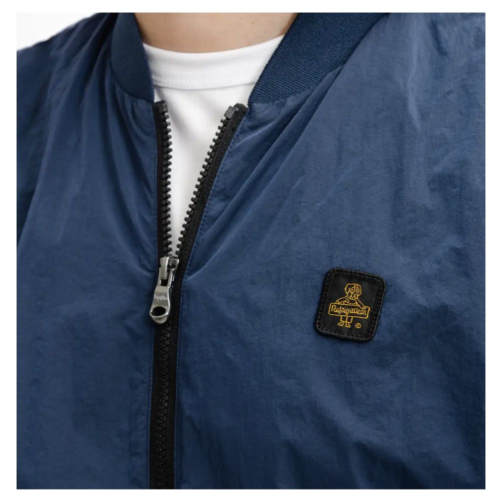 Refrigiwear Raised Casual Blue Bomber Jacket