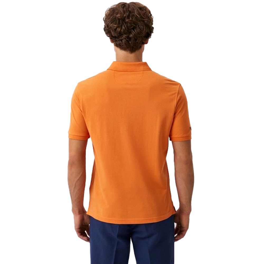 La Martina Orange Cotton Polo Shirt