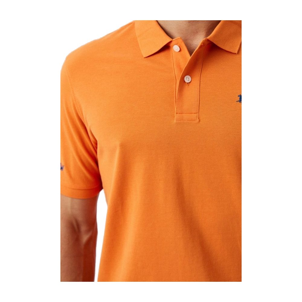 La Martina Orange Cotton Polo Shirt